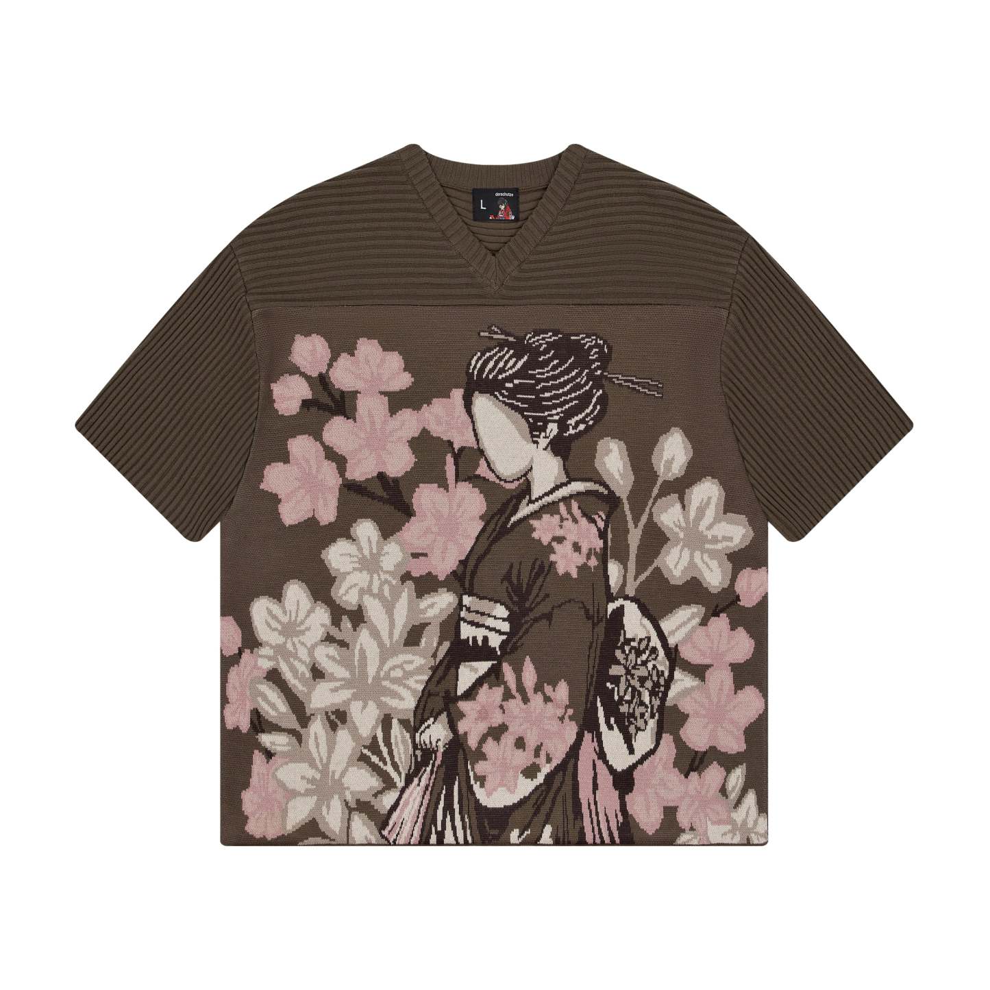 "yakuza v2" knitted Jersey khaki-Coordom
