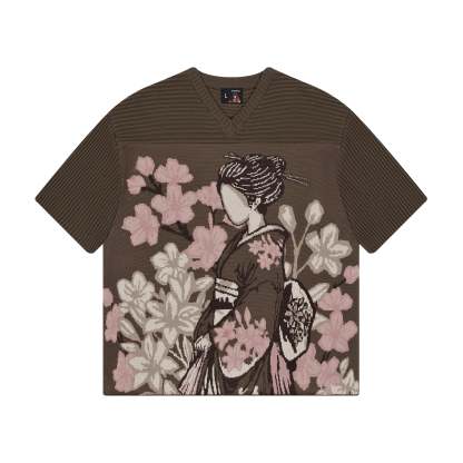 "yakuza v2" knitted Jersey khaki-Coordom