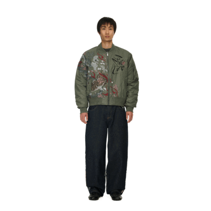 "yakuza v2" bomber Jacket dark green-Coordom