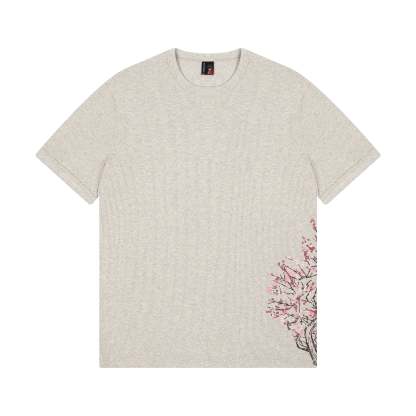 "blossom v3" ribbed T Shirt grey-Coordom