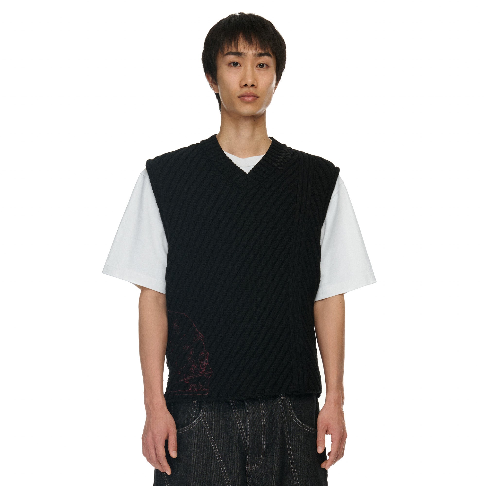 "yakuza" Knit vest-Coordom
