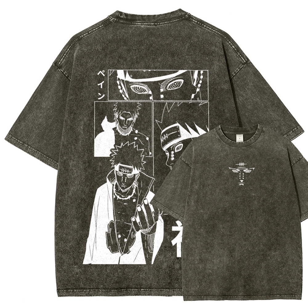 Naruto Unisex Fit Washed T-Shirt 2509012213-Coordom