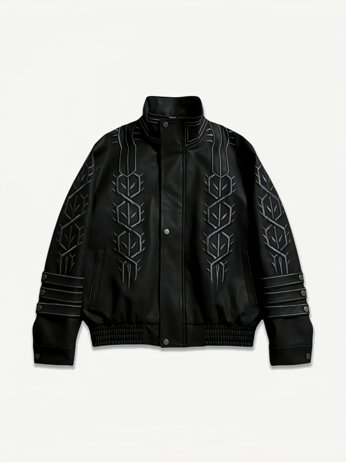 Obsidian Devil Hunter Leather Jacket | Devil May Cry Streetwear-Coordom