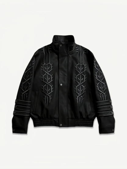 Obsidian Devil Hunter Leather Jacket | Devil May Cry Streetwear-Coordom