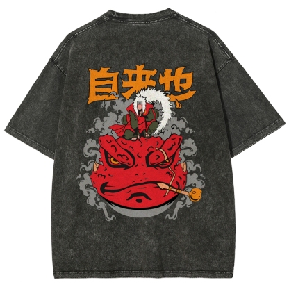 JIRAIYA Washed T-Shirt-Coordom