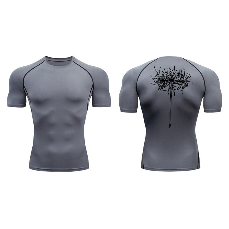 Red Spider Lily Compression T-Shirt-Coordom