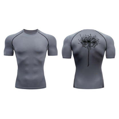 Red Spider Lily Compression T-Shirt-Coordom