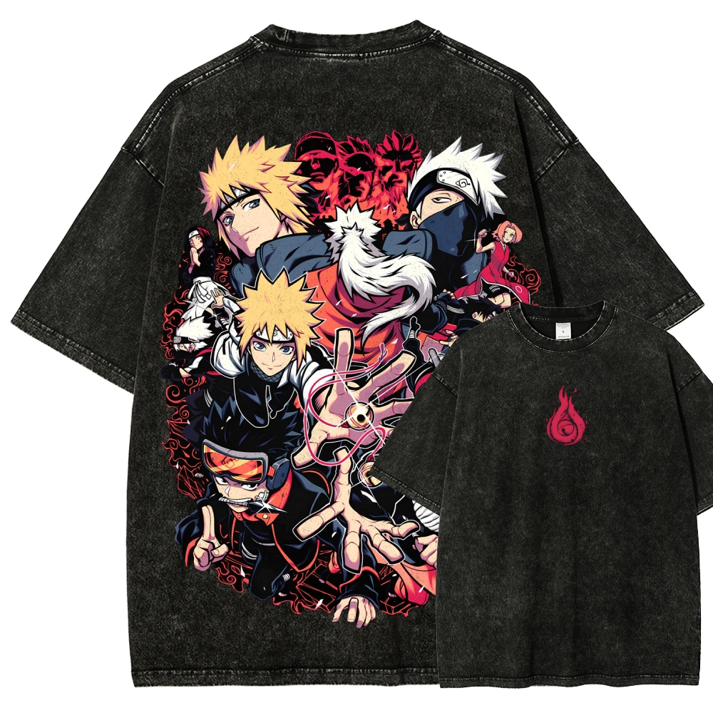 Naruto Unisex Fit Washed T-Shirt 2507030098-Coordom