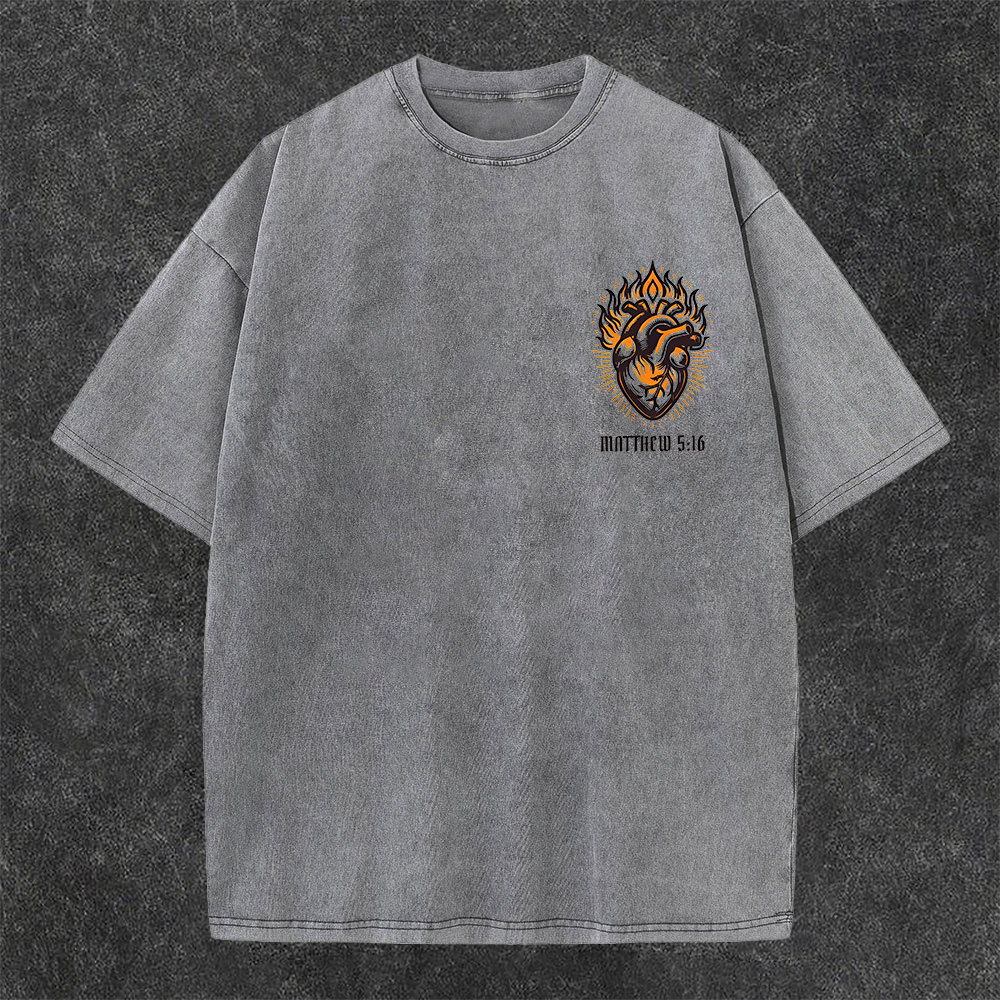 Let Your Light Shine Before Men Washed T-shirt-Coordom