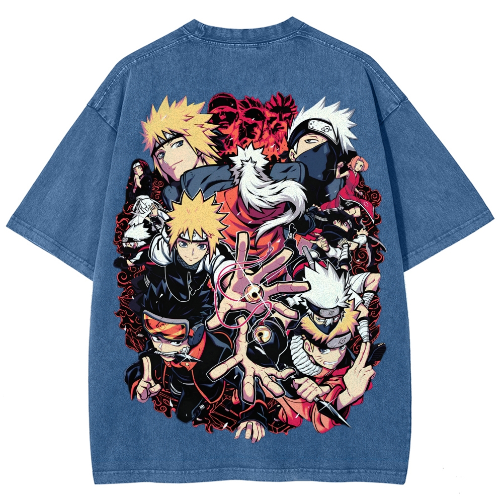 Naruto Unisex Fit Washed T-Shirt 2507030098-Coordom