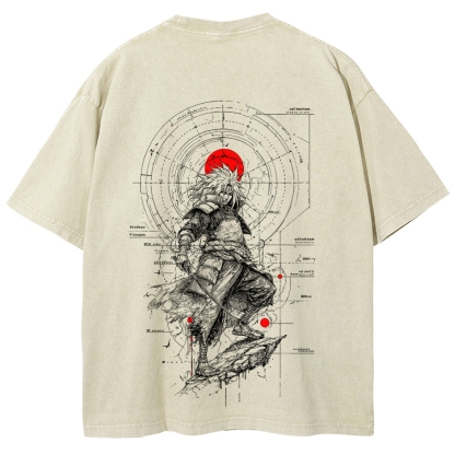 Naruto Unisex Fit Washed T-Shirt 2508017092-Coordom