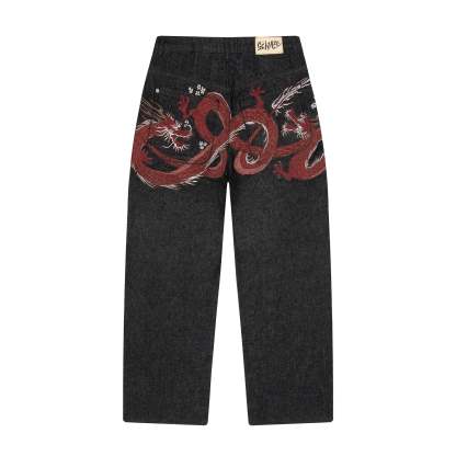 "yakuza" raw Denim black-Coordom