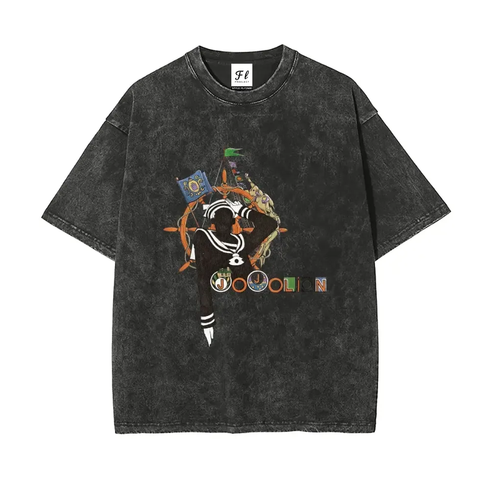Josuke Higashikata  Jojolion JoJo's Bizarre Adventure Part 8: The Gospel of JoJo Short Sleeve Cotton Unisex Retro Wash Tee-Coordom