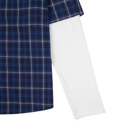 "yakuza" layered Shirt navy-Coordom
