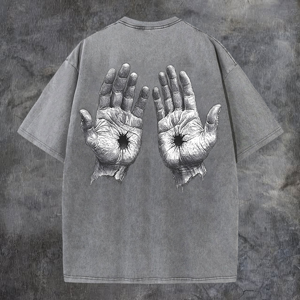Hollow Hands Washed T-Shirt-Coordom