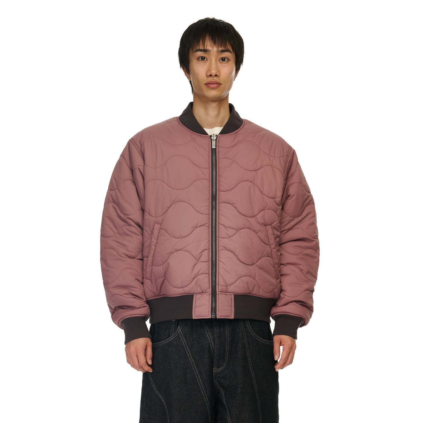 "yakuza v2" bomber Jacket deep plum-Coordom