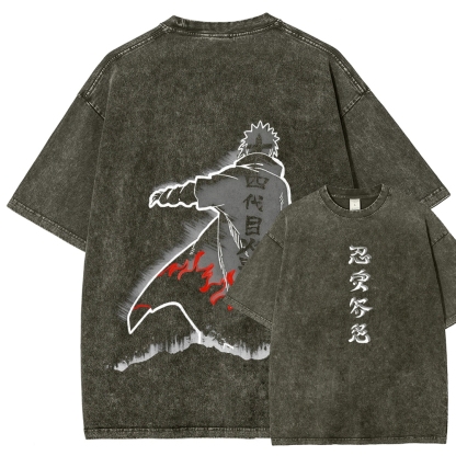 Naruto Unisex Fit Washed T-Shirt 2508023596-Coordom
