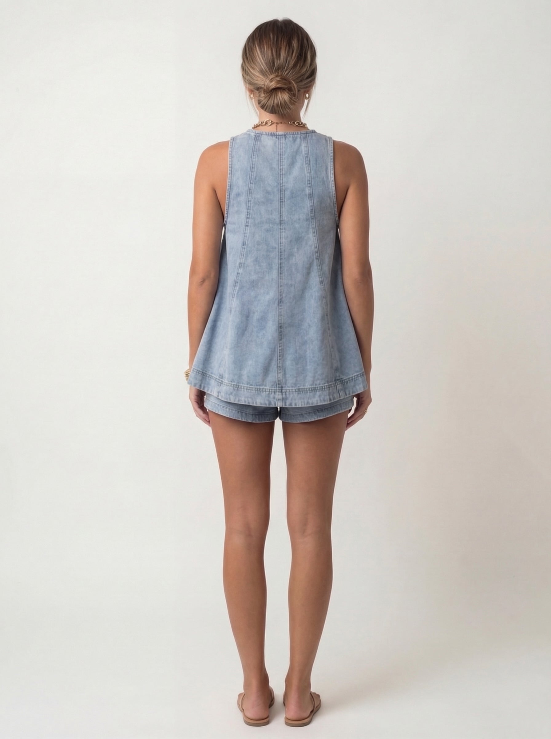 Denim Two-Piece Set