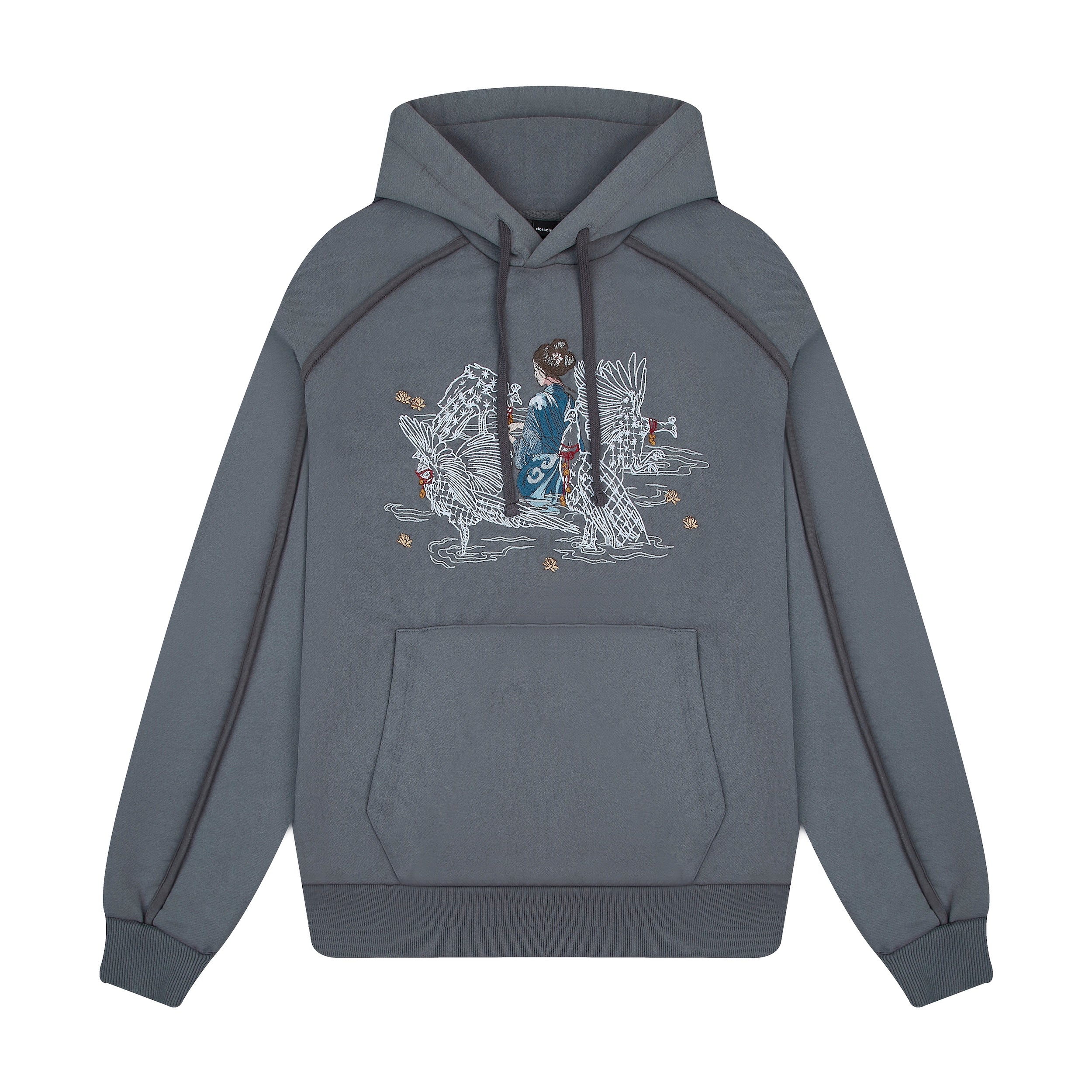 "sashiko" Hoodie grey-Coordom