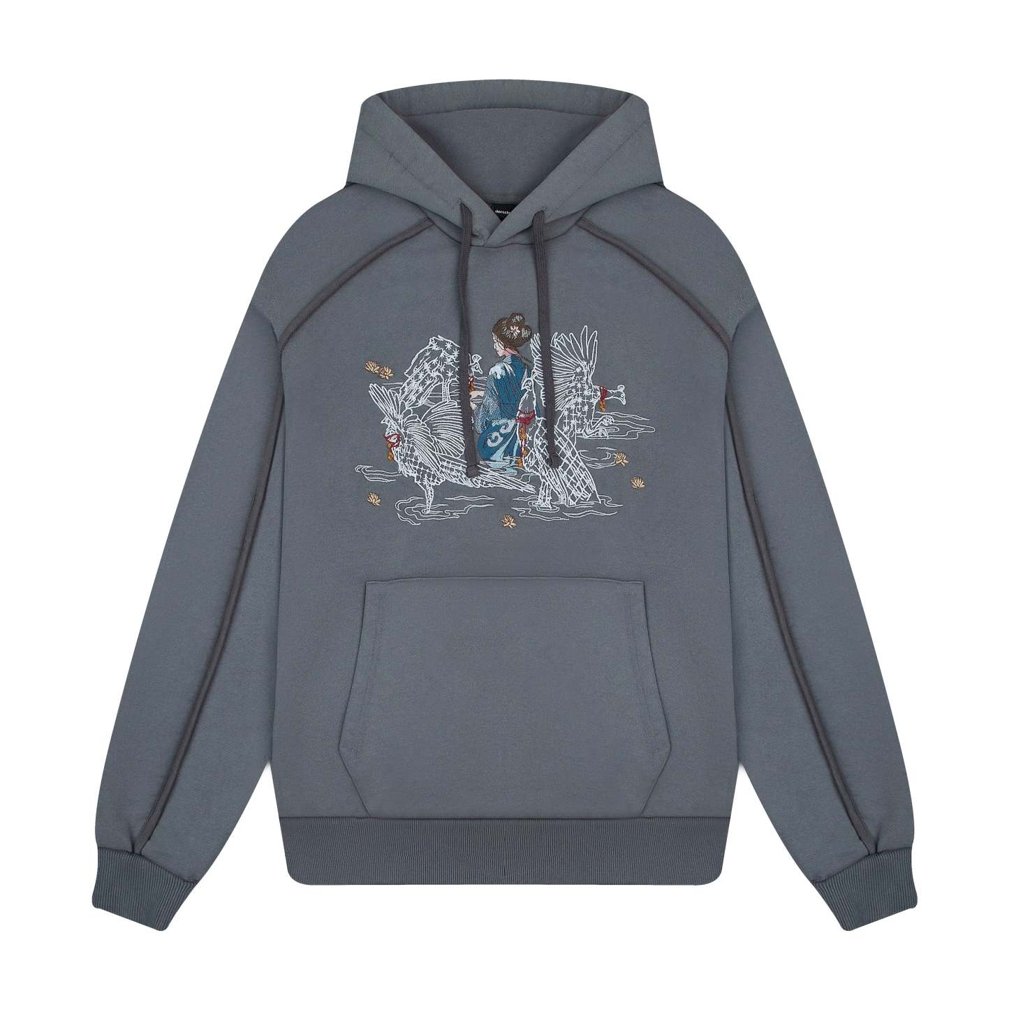 "sashiko" Hoodie grey-Coordom