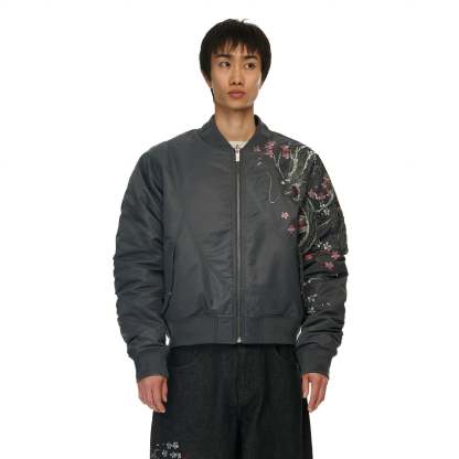 "yakuza v2" bomber Jacket dark grey-Coordom