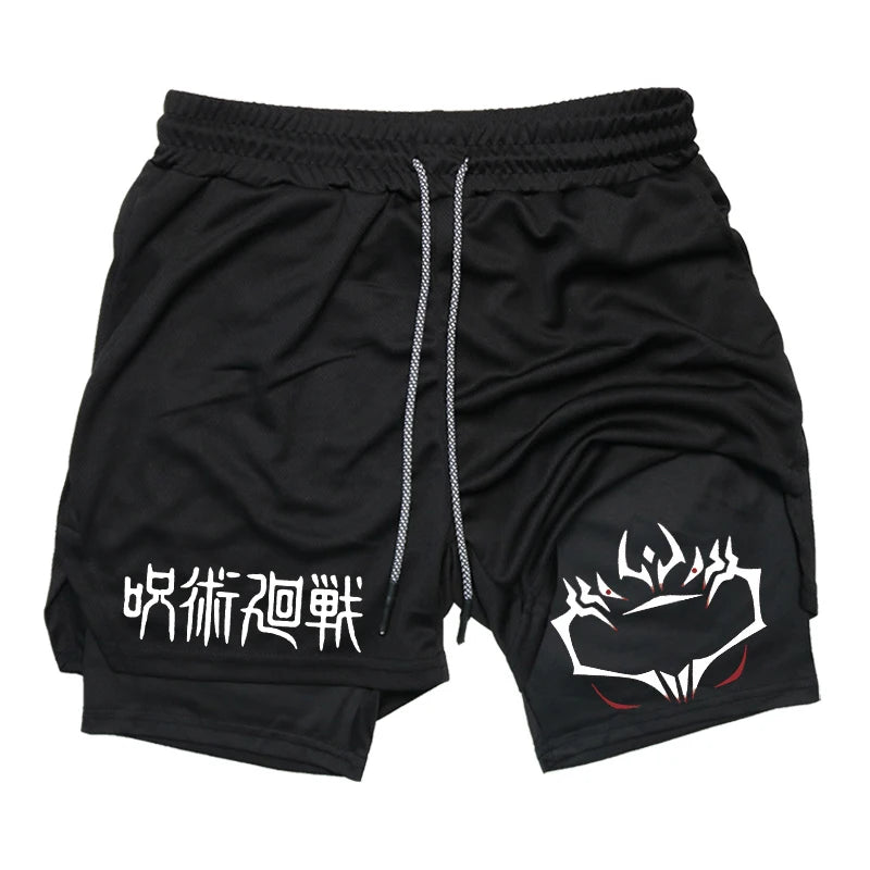 Ryomen Sukuna Gym Shorts-Coordom