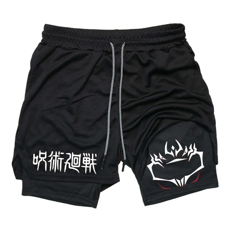 Ryomen Sukuna Gym Shorts-Coordom