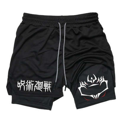 Ryomen Sukuna Gym Shorts-Coordom