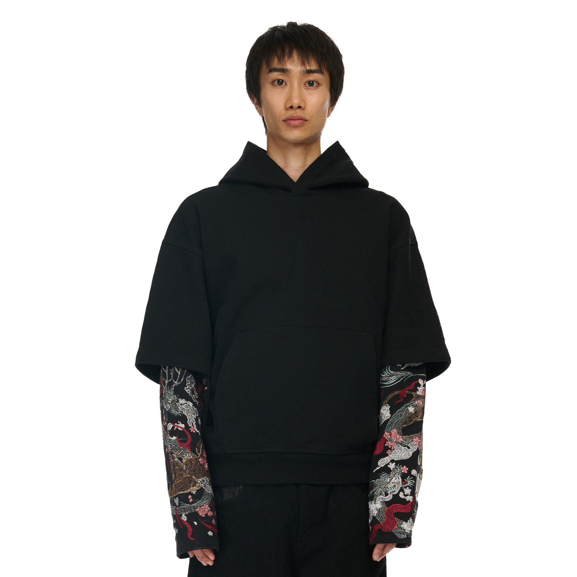 "yakuza" double sleeve Hoodie-Coordom