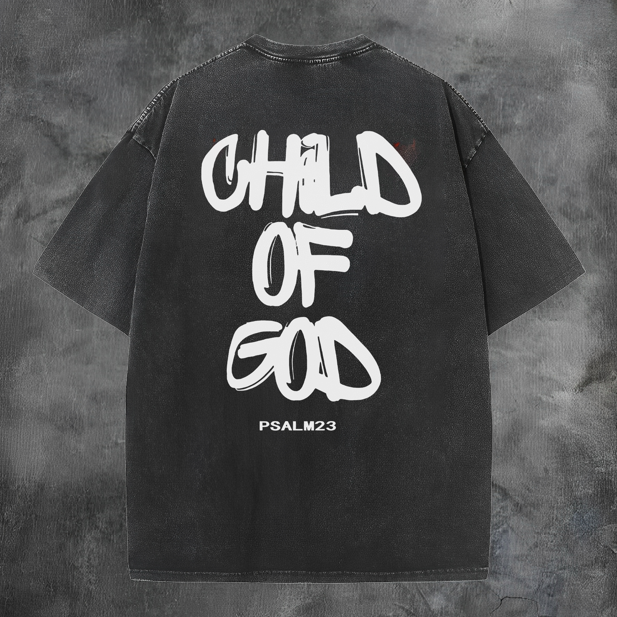 Child Of God Printed Men's Washed Tee-Coordom
