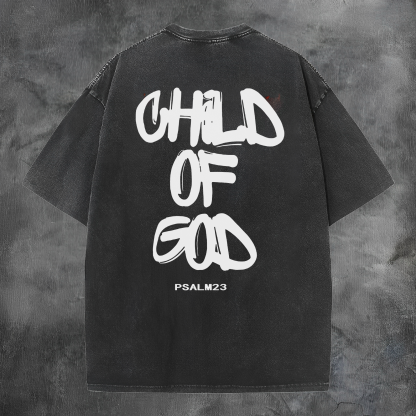 Child Of God Printed Men's Washed Tee-Coordom