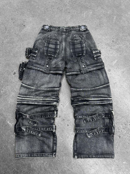 "ACADEMY" Cargo Pants Black-Coordom