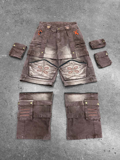 "ACADEMY" Cargo Pants Brown-Coordom