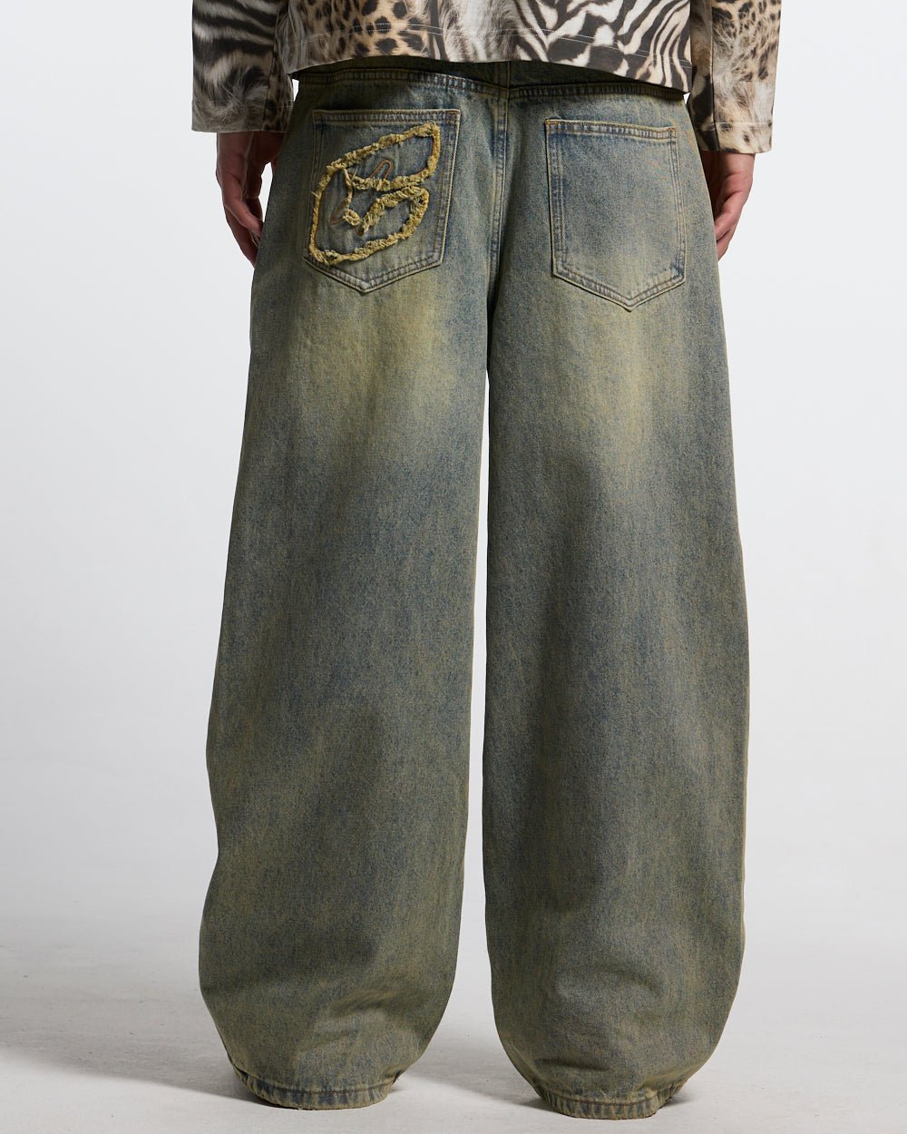 CV2 Dirty Light Denim Pants | Vintage Streetwear Baggy Jeans-Coordom