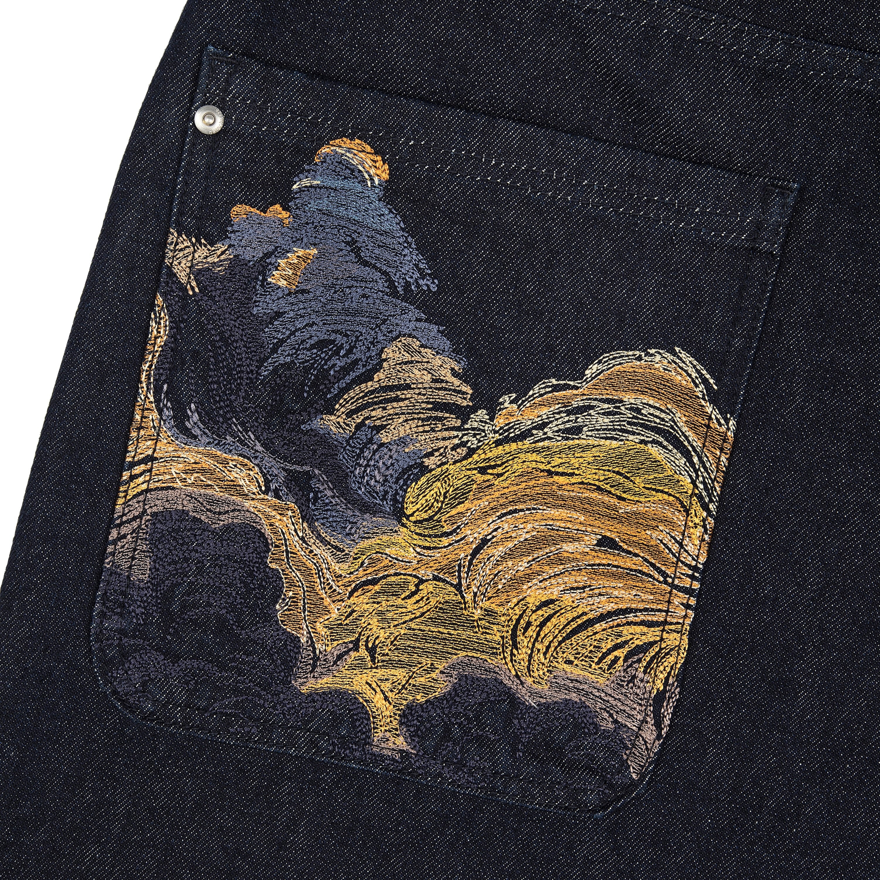 "whales v2" Jorts dark indigo-Coordom
