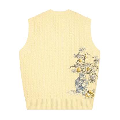 "garden of eden" Knit vest-Coordom