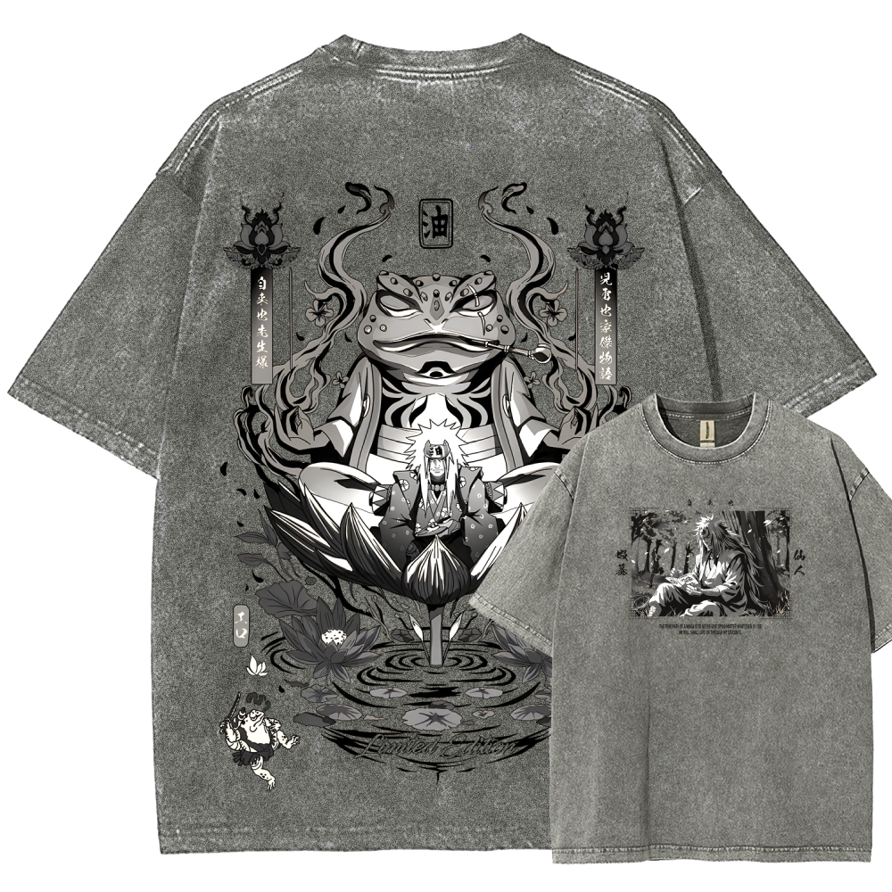 Jiraiya Unisex Fit Washed T-Shirt 2510008383-Coordom