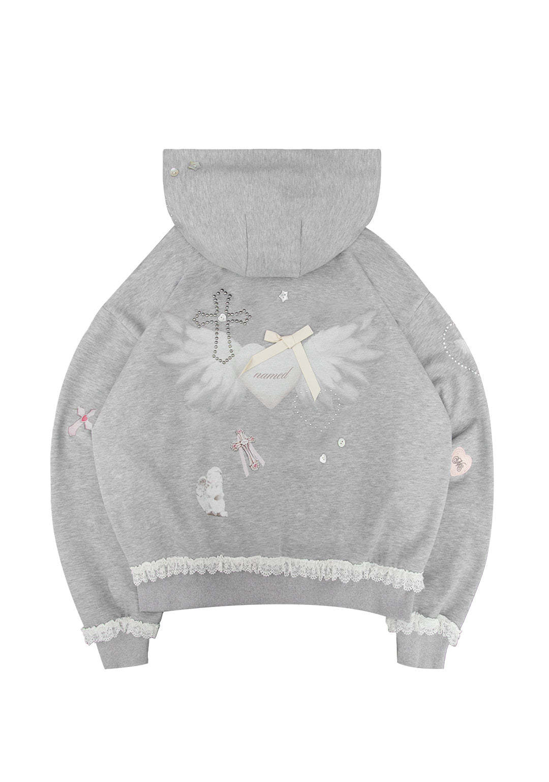 WHISPER ZIP HOODIE GREY MARL-Coordom