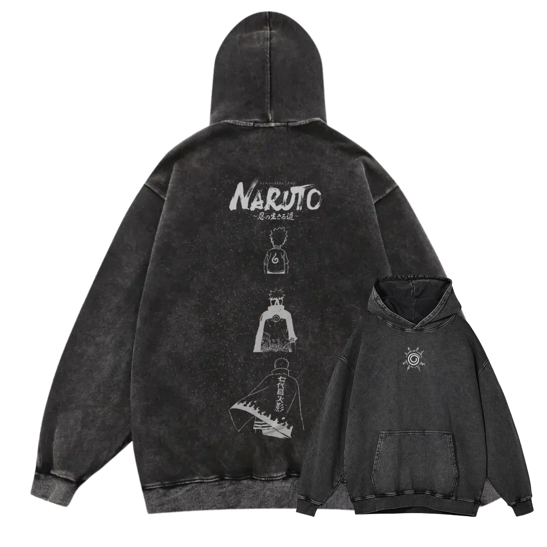 NARUTO I ACID WASH HOODIE-Coordom