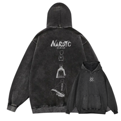NARUTO I ACID WASH HOODIE-Coordom