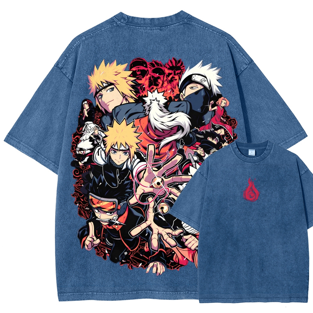 Naruto Unisex Fit Washed T-Shirt 2507030098-Coordom