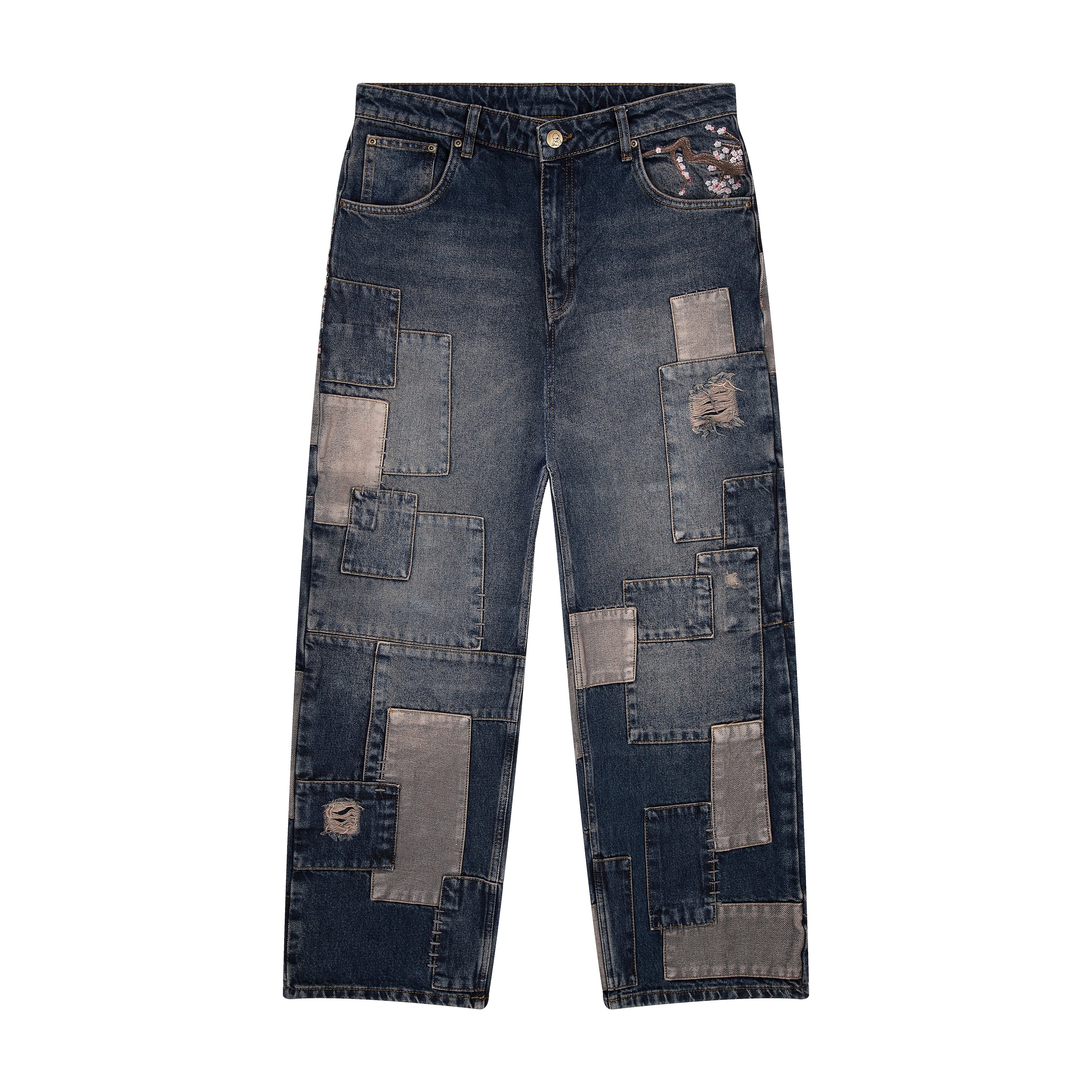 "blossom v2" patchwork Denim dark indigo-Coordom