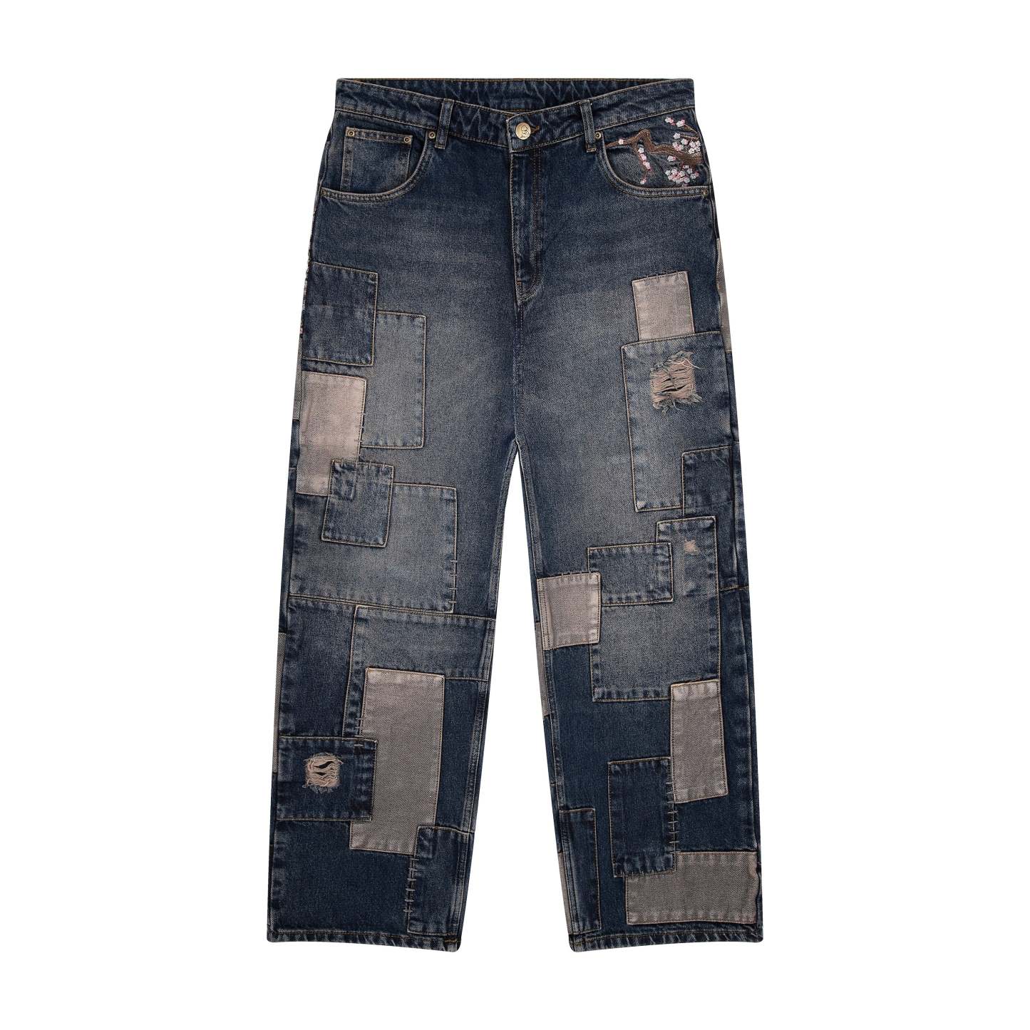 "blossom v2" patchwork Denim dark indigo-Coordom