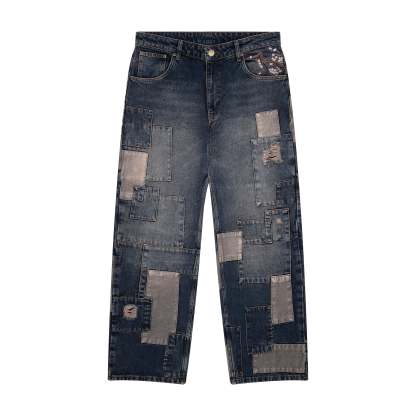 "blossom v2" patchwork Denim dark indigo-Coordom