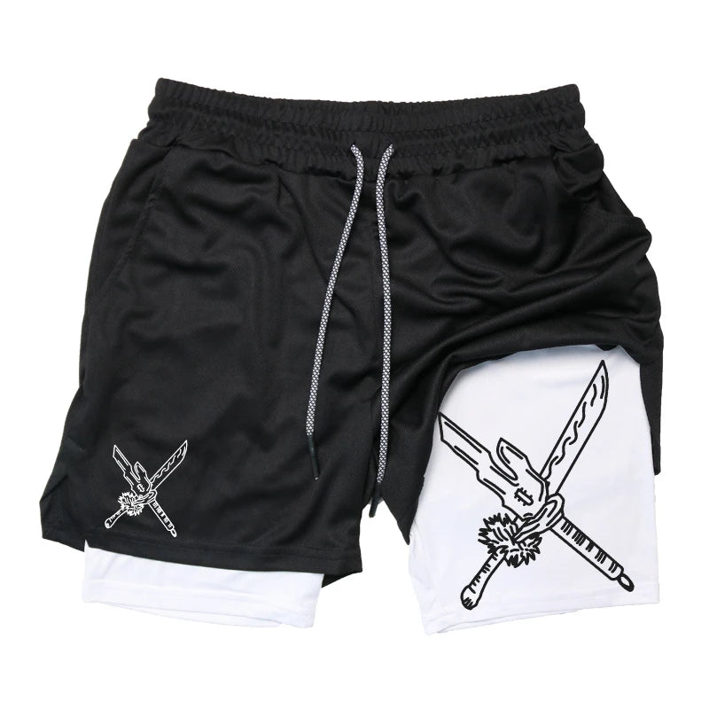 Double Sword Gym Shorts-Coordom