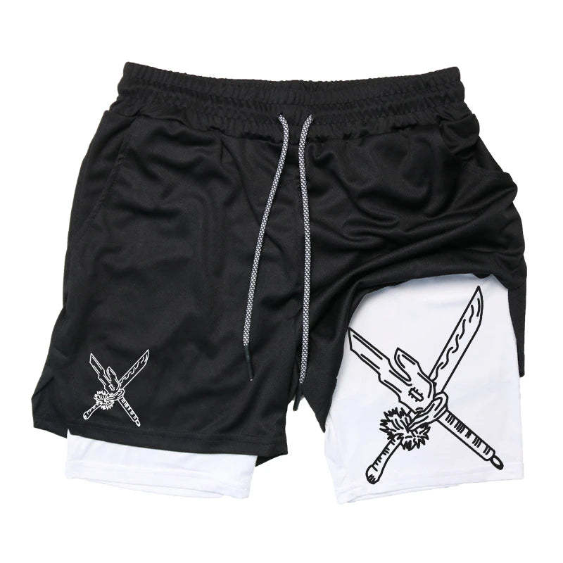 Double Sword Gym Shorts-Coordom