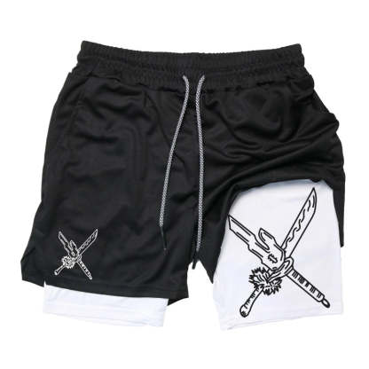 Double Sword Gym Shorts-Coordom