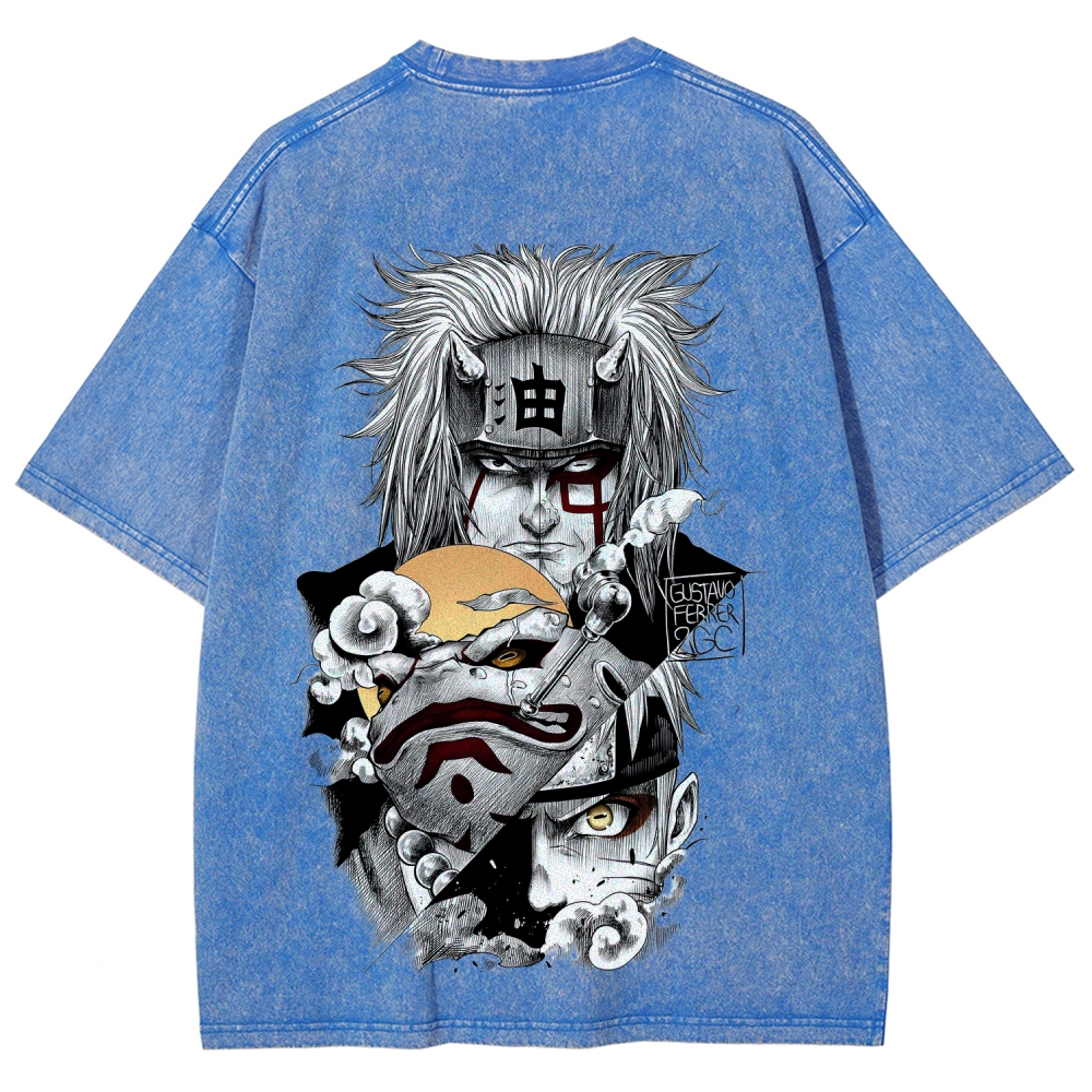 Naruto Unisex Fit Washed T-Shirt 2508017672-Coordom