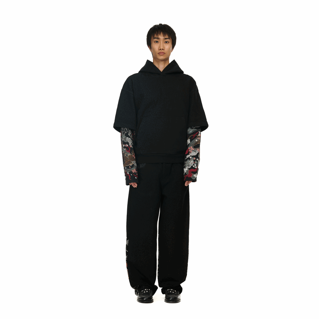 "yakuza" double sleeve Hoodie-Coordom