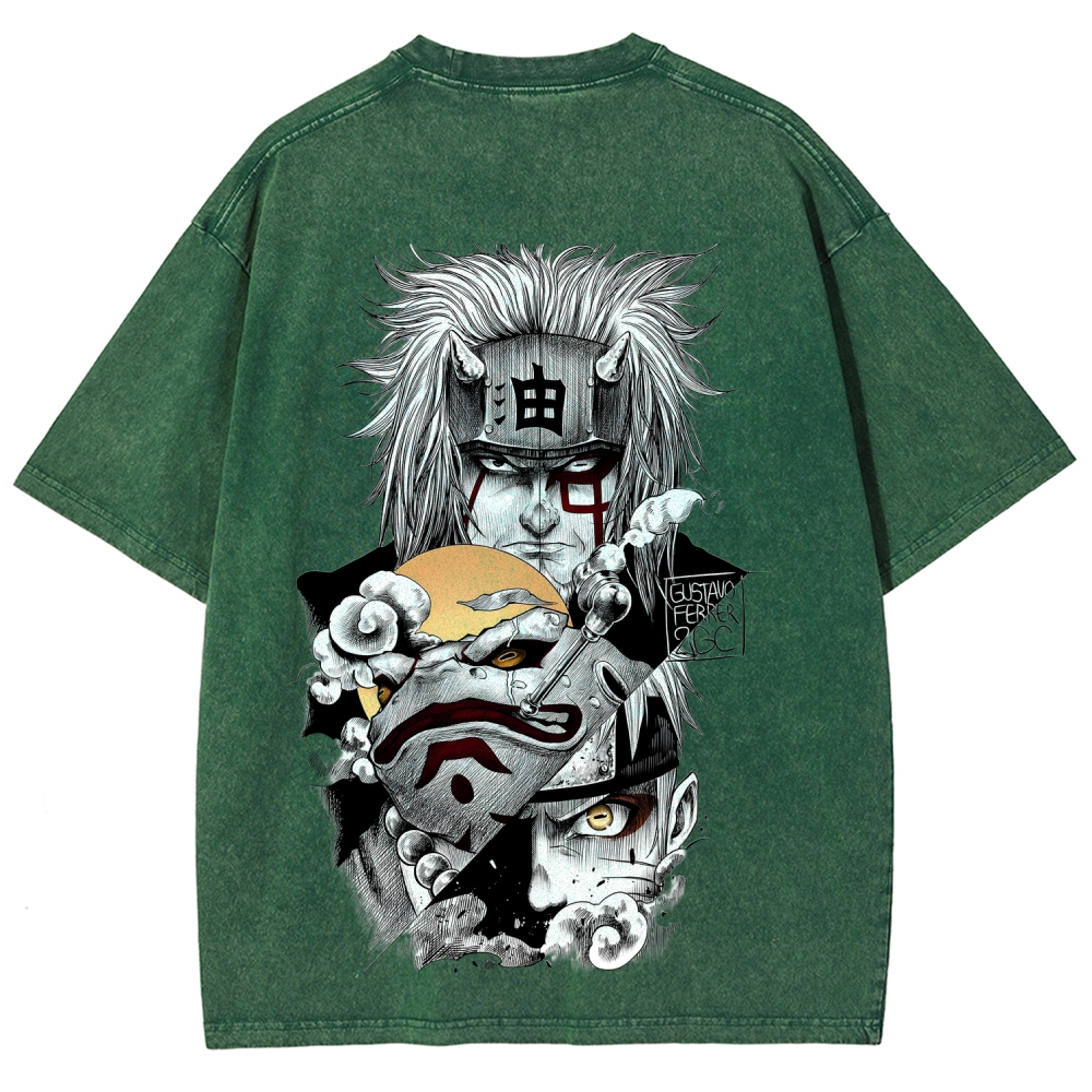 Naruto Unisex Fit Washed T-Shirt 2508017672-Coordom